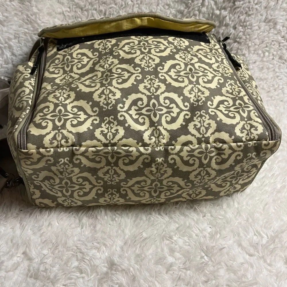 Petunia Pickle Bottom Diaper Bag Shoulder Strap /Backpack Straps Gray Yellow.